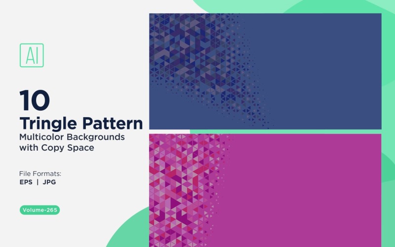 Sfondo con motivo triangolare vibrante in più colori e dimensioni 55