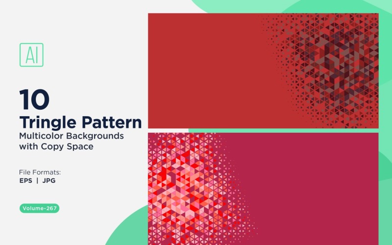 Sfondo con motivo triangolare vibrante in più colori e dimensioni 57