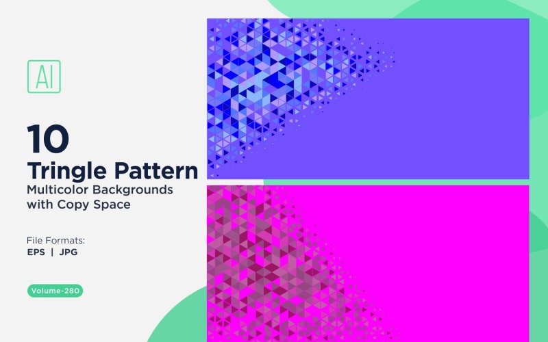 Sfondo con motivo triangolare vibrante in più colori e dimensioni 70
