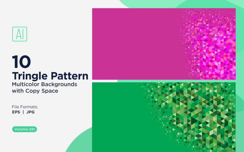 Sfondo con motivo triangolare vibrante in più colori e dimensioni 81