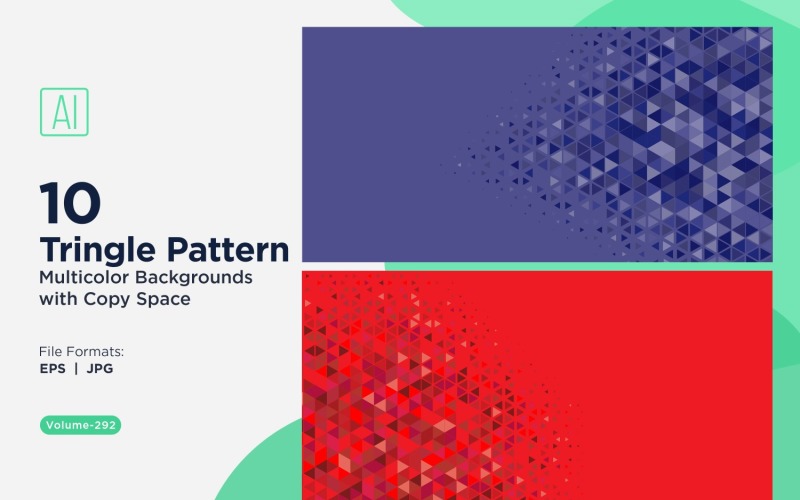 Sfondo con motivo triangolare vibrante in più colori e dimensioni 82