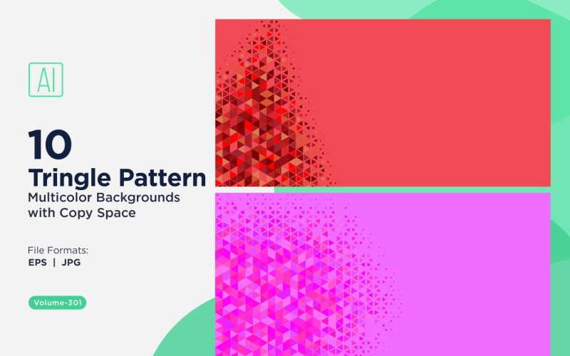 Sfondo con motivo triangolare vibrante in più colori e dimensioni 91