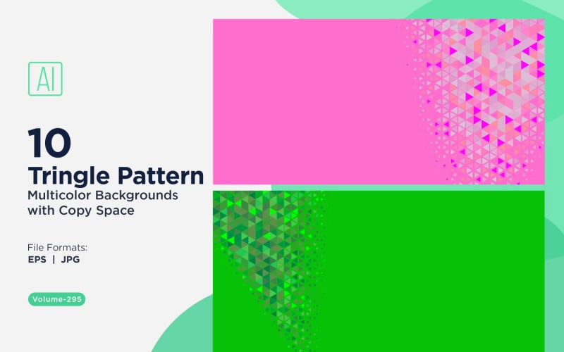 Sfondo con motivo triangolare vivace in più colori e dimensioni 85.