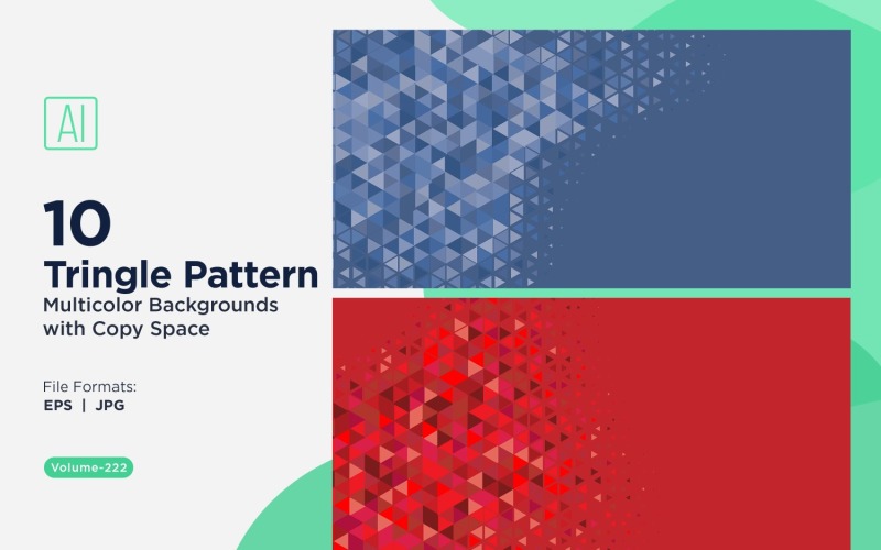 Vibrant Triangular Pattern Background in Multi Colors & Sizes 12