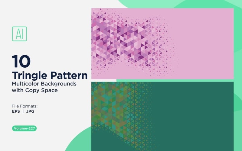 Vibrant Triangular Pattern Background in Multi Colors & Sizes 17