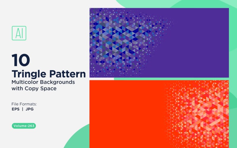 Sfondo con motivo triangolare vibrante in più colori e dimensioni 53