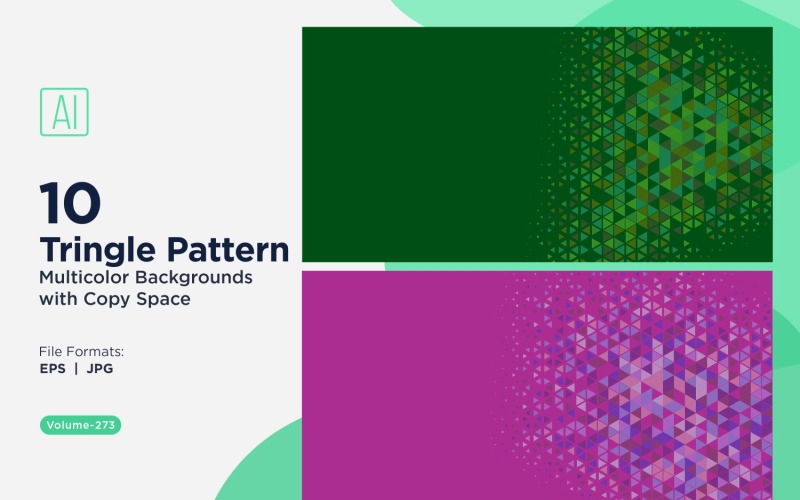 Vibrant Triangular Pattern Background in Multi Colors & Sizes 63