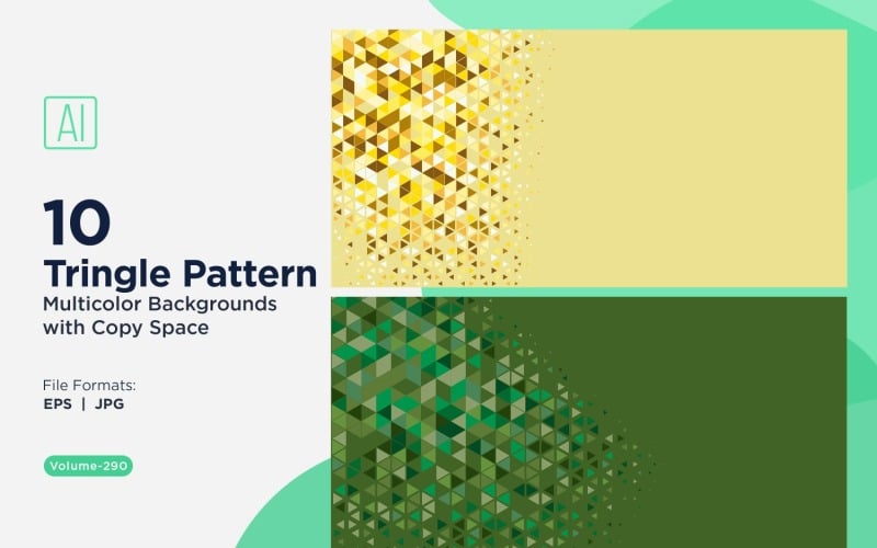 Vibrant Triangular Pattern Background in Multi Colors & Sizes 80