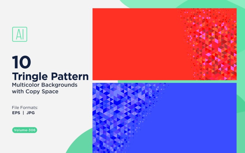 Vibrant Triangular Pattern Background in Multi Colors & Sizes 96