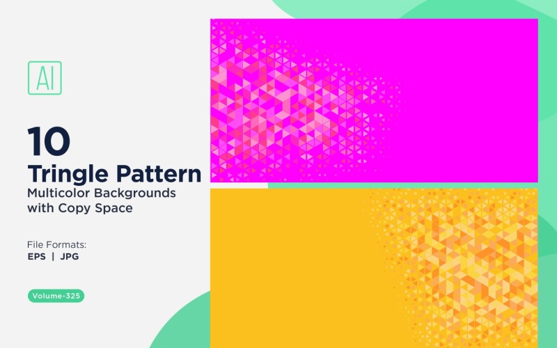 Яскравий трикутний візерунок у різних кольорах і розмірах 115