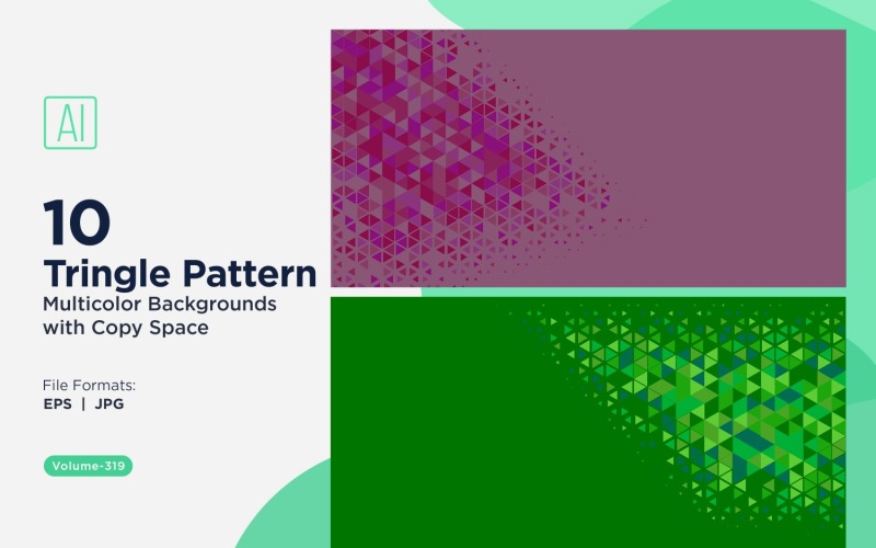 Élénk háromszög mintás háttér több színben és 109-es méretben