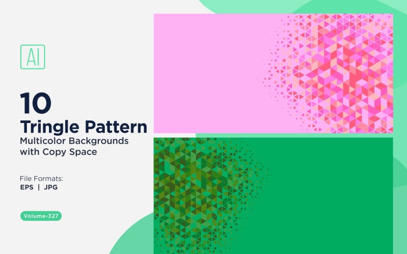 Élénk háromszög mintás háttér több színben és 117-es méretben