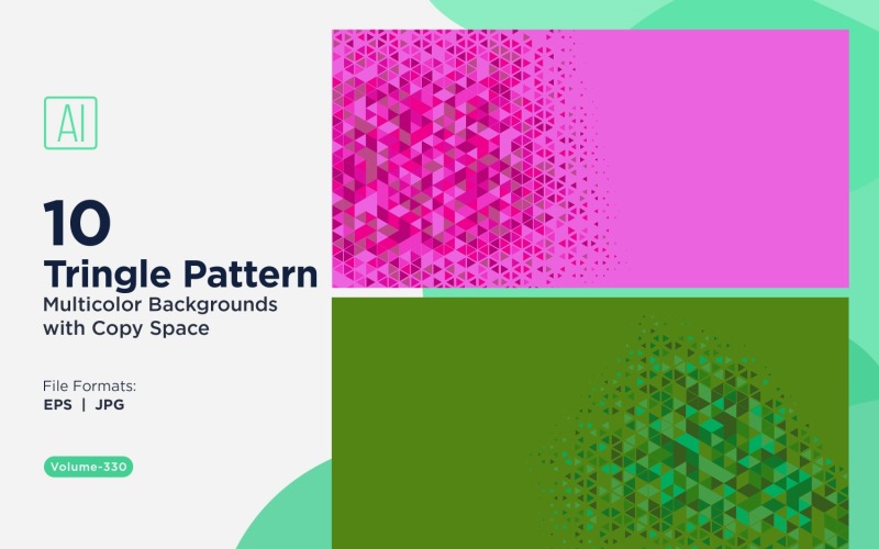 Élénk háromszög mintás háttér több színben és 120-as méretben