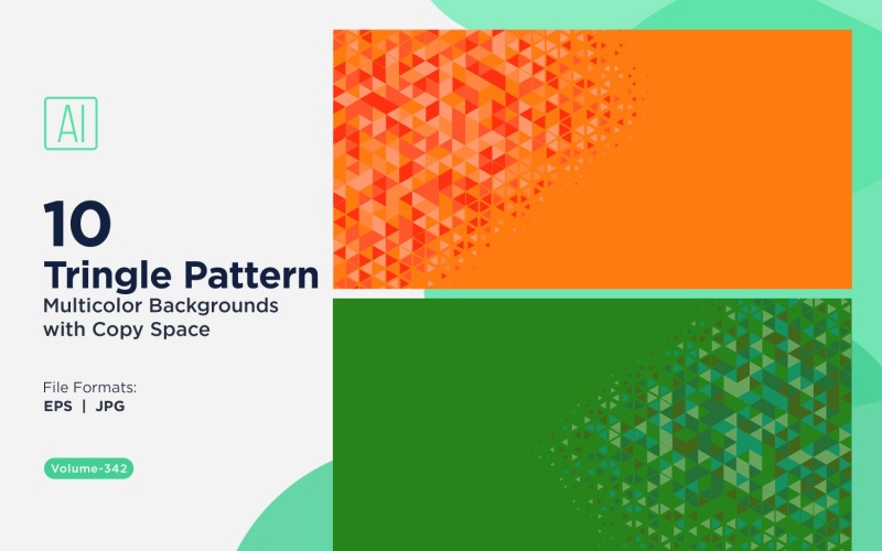 Élénk háromszög mintás háttér több színben és 132-es méretben