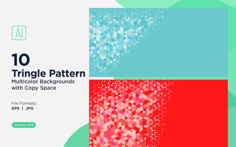 Fundo de padrão triangular vibrante em várias cores e tamanhos 105