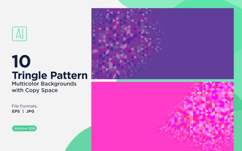 Fundo de padrão triangular vibrante em várias cores e tamanhos 119