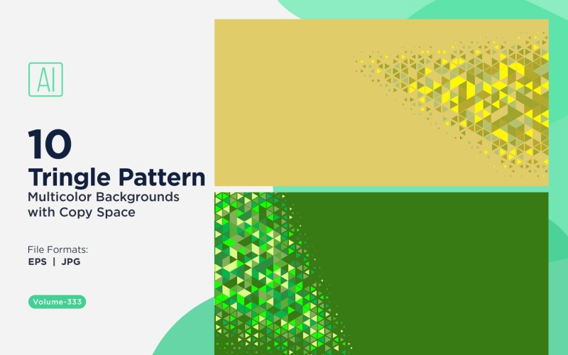 Fundo de padrão triangular vibrante em várias cores e tamanhos 123