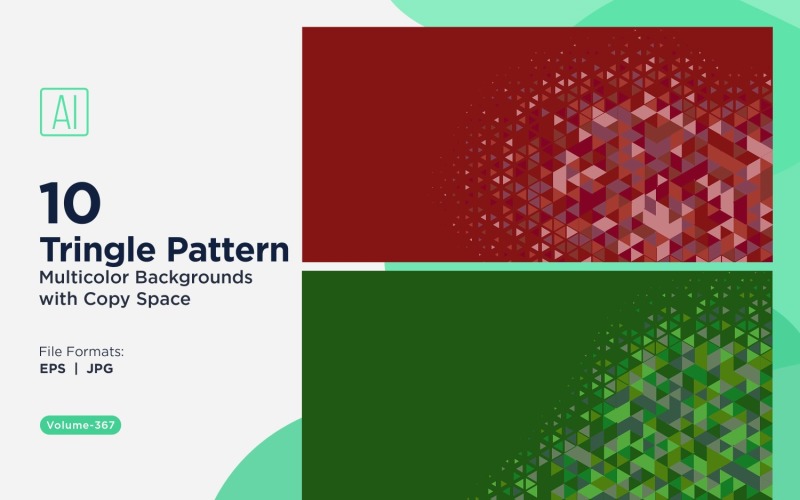 Fundo de padrão triangular vibrante em várias cores e tamanhos 157