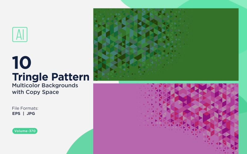 Fundo de padrão triangular vibrante em várias cores e tamanhos 160