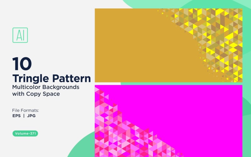 Fundo de padrão triangular vibrante em várias cores e tamanhos 161