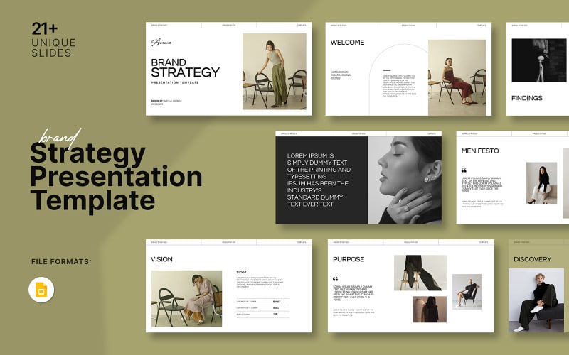 Il modello di Google Slide per la strategia del marchio