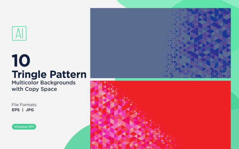 Lebendiger dreieckiger Musterhintergrund in mehreren Farben und Größen 107