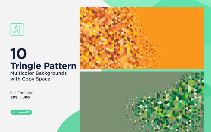 Lebendiger dreieckiger Musterhintergrund in mehreren Farben und Größen 205