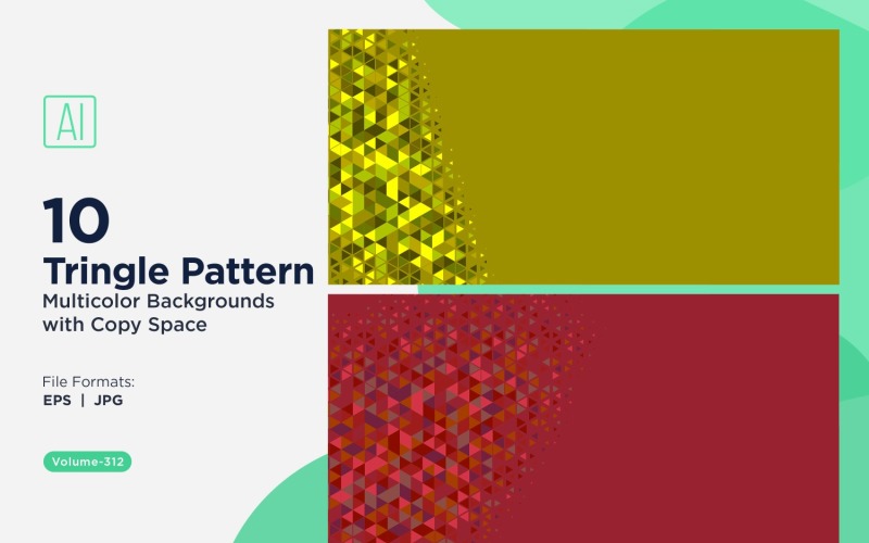 Sfondo con motivo triangolare vibrante in più colori e dimensioni 102