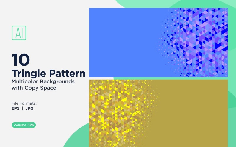 Sfondo con motivo triangolare vibrante in più colori e dimensioni 116