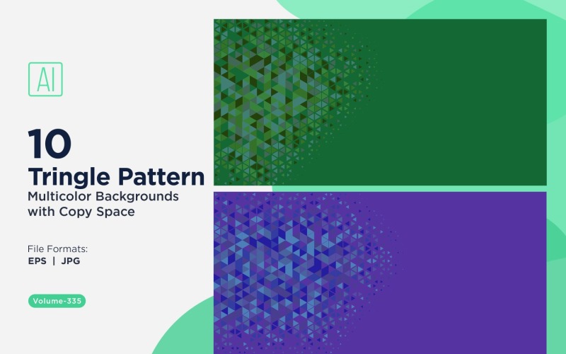 Sfondo con motivo triangolare vibrante in più colori e dimensioni 125