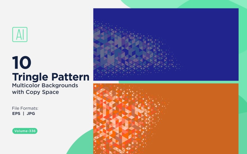 Sfondo con motivo triangolare vibrante in più colori e dimensioni 126