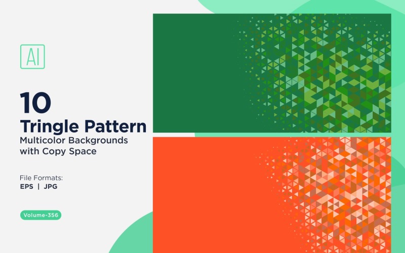 Sfondo con motivo triangolare vibrante in più colori e dimensioni 146