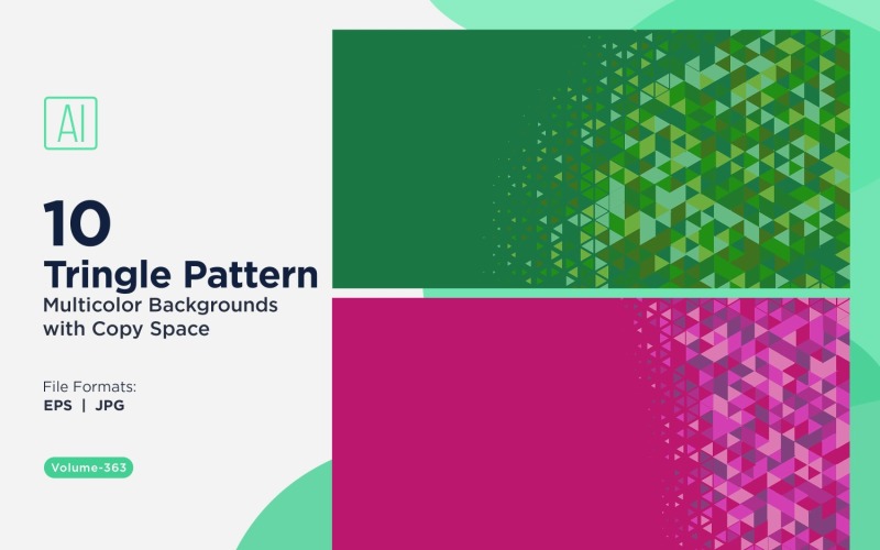 Sfondo con motivo triangolare vibrante in più colori e dimensioni 153