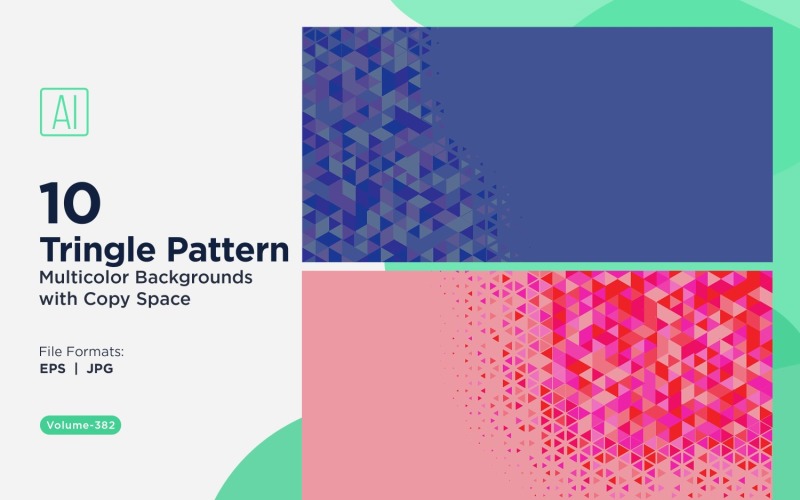 Sfondo con motivo triangolare vibrante in più colori e dimensioni 172