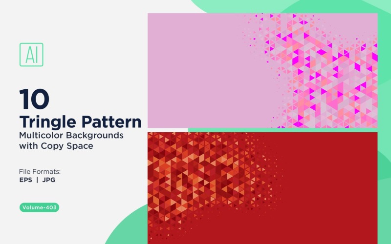 Sfondo con motivo triangolare vibrante in più colori e dimensioni 193