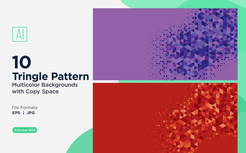 Sfondo con motivo triangolare vibrante in più colori e dimensioni 195