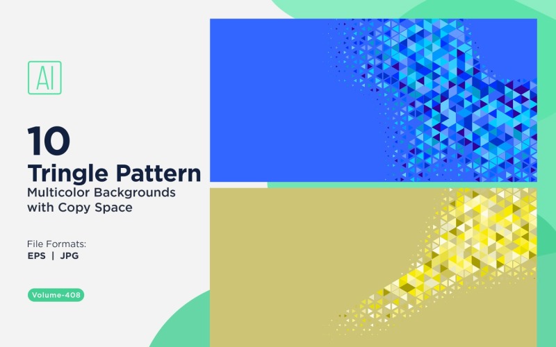 Sfondo con motivo triangolare vibrante in più colori e dimensioni 198