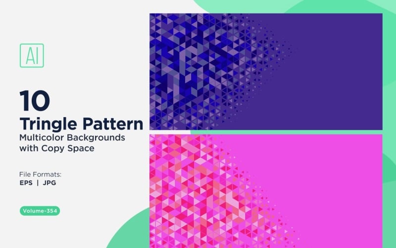 Żywy wzór trójkątny tło w wielu kolorach i rozmiarach 144
