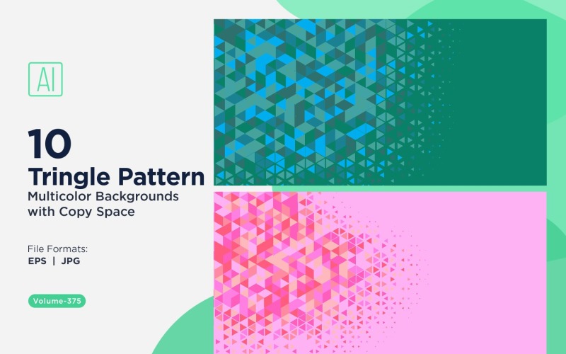 Яркий фон с треугольным узором в нескольких цветах и размерах 165.