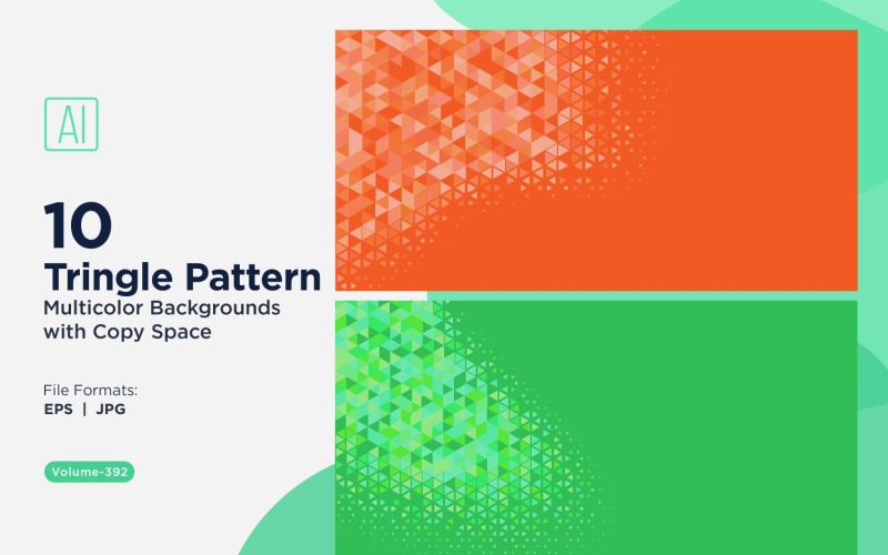 Яркий треугольный узор фона в нескольких цветах и размерах 182