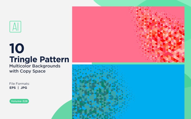 Яскравий трикутний візерунок у різних кольорах і розмірах 118