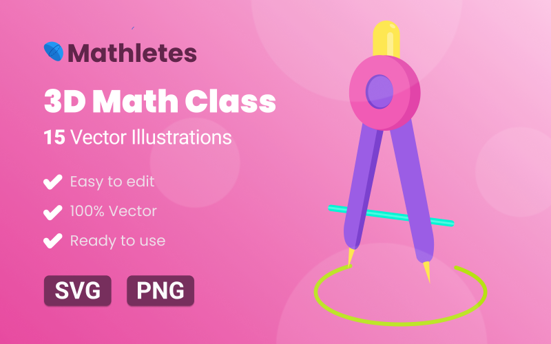 Balíček 3D matematických ilustrací