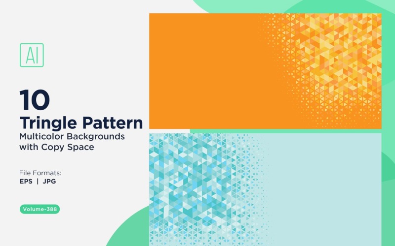 Çok Renkli ve Boyutlu Canlı Üçgen Desenli Arka Plan 178