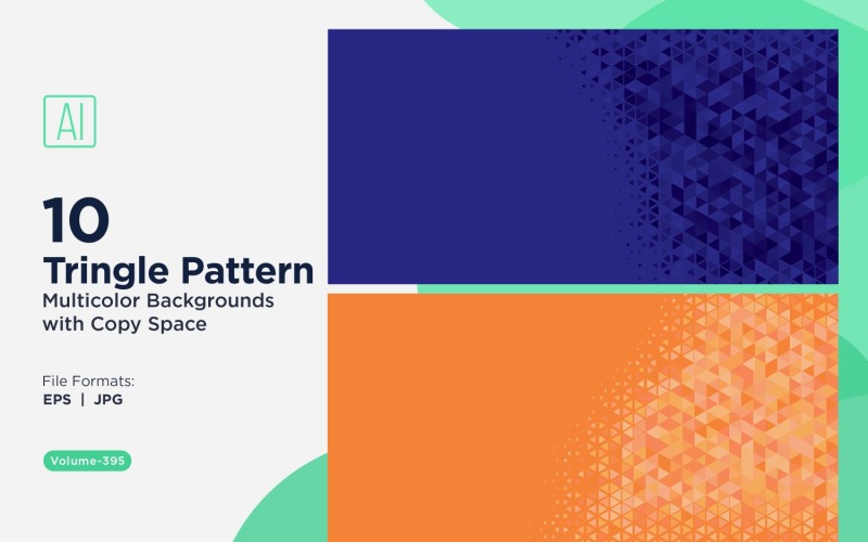 Çok Renkli ve Boyutlu Canlı Üçgen Desenli Arka Plan 185