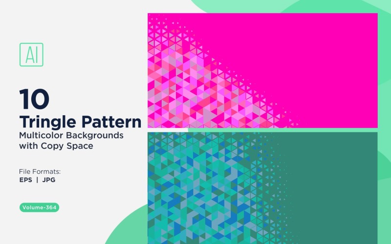 Fond à motif triangulaire vibrant en plusieurs couleurs et tailles 154