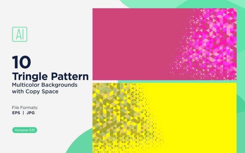 Fundo de padrão triangular vibrante em várias cores e tamanhos 121