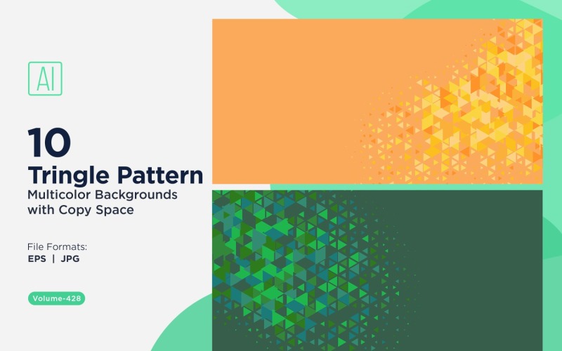 Красочные треугольники разных размеров. Универсальный узор фона 08