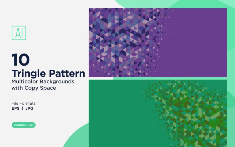 Levendige driehoekige patroonachtergrond in meerdere kleuren en maten 137