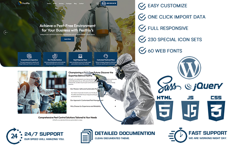 PestFix – Thème WordPress pour la lutte antiparasitaire