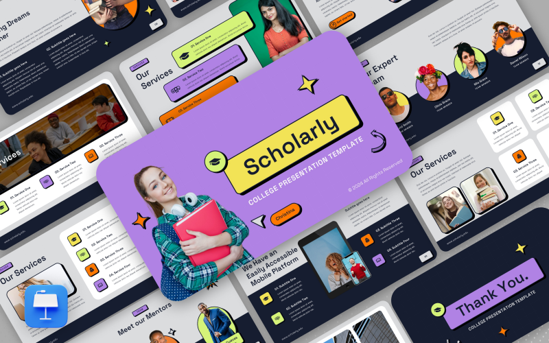 Scholarly – Plantilla de presentación de la conferencia sobre la universidad y la educación